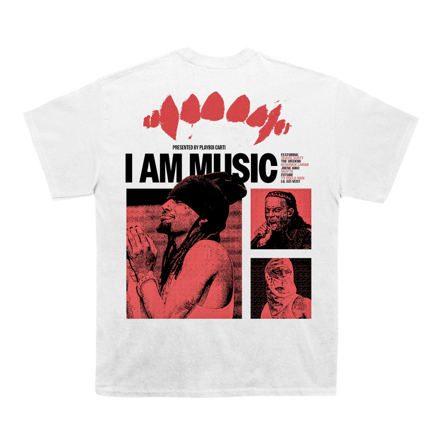 I Am Music Blueprint T-shirt (With Backprint)